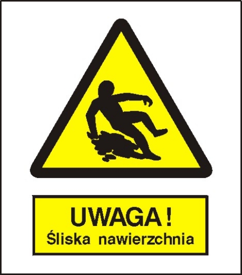 Ostrzeżenie przed śliską nawierzchnią